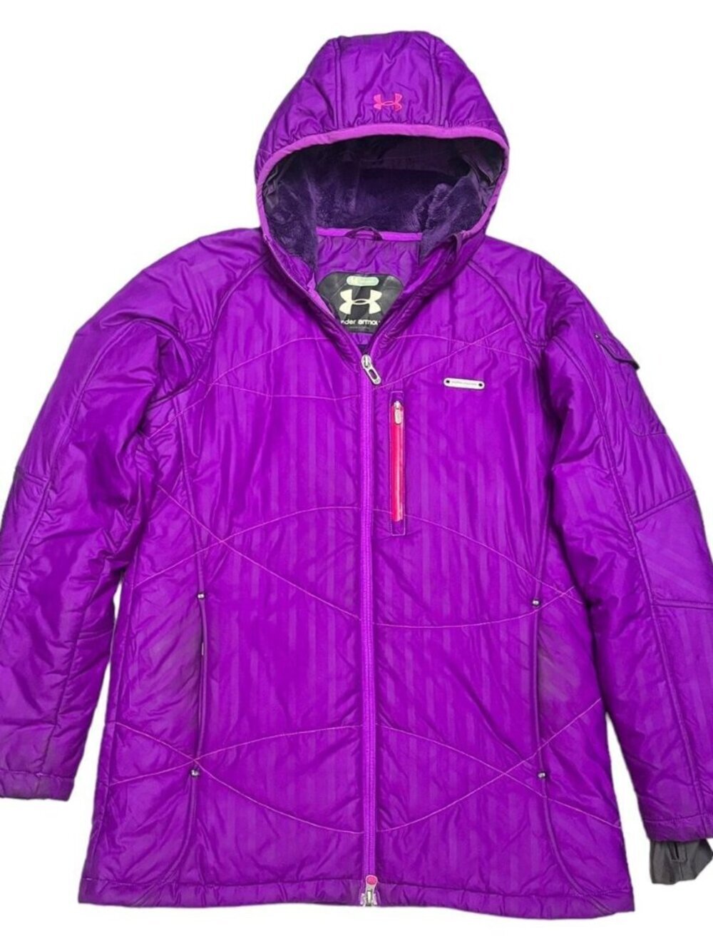 Under Armour Long Fleece-Lined Winter Puffer Parka Jacket - Womens Medium